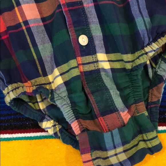 Baby Gap Plaid Button Down Onesie - Picture 3 of 3